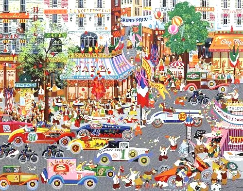 ヒロ・ヤマガタの絵画作品　タイトルは、グランプリ